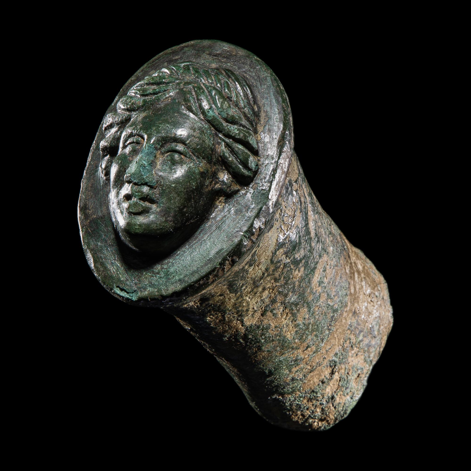A Roman Bronze Sword Hilt