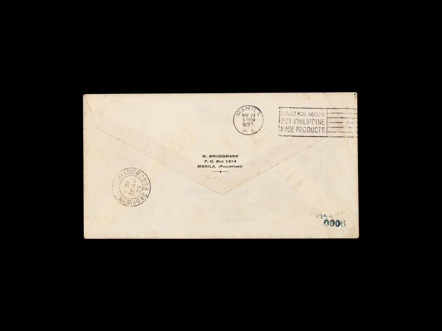 [FLIGHT COVER] 1937-Flight Cover Intended for Hindenburg.