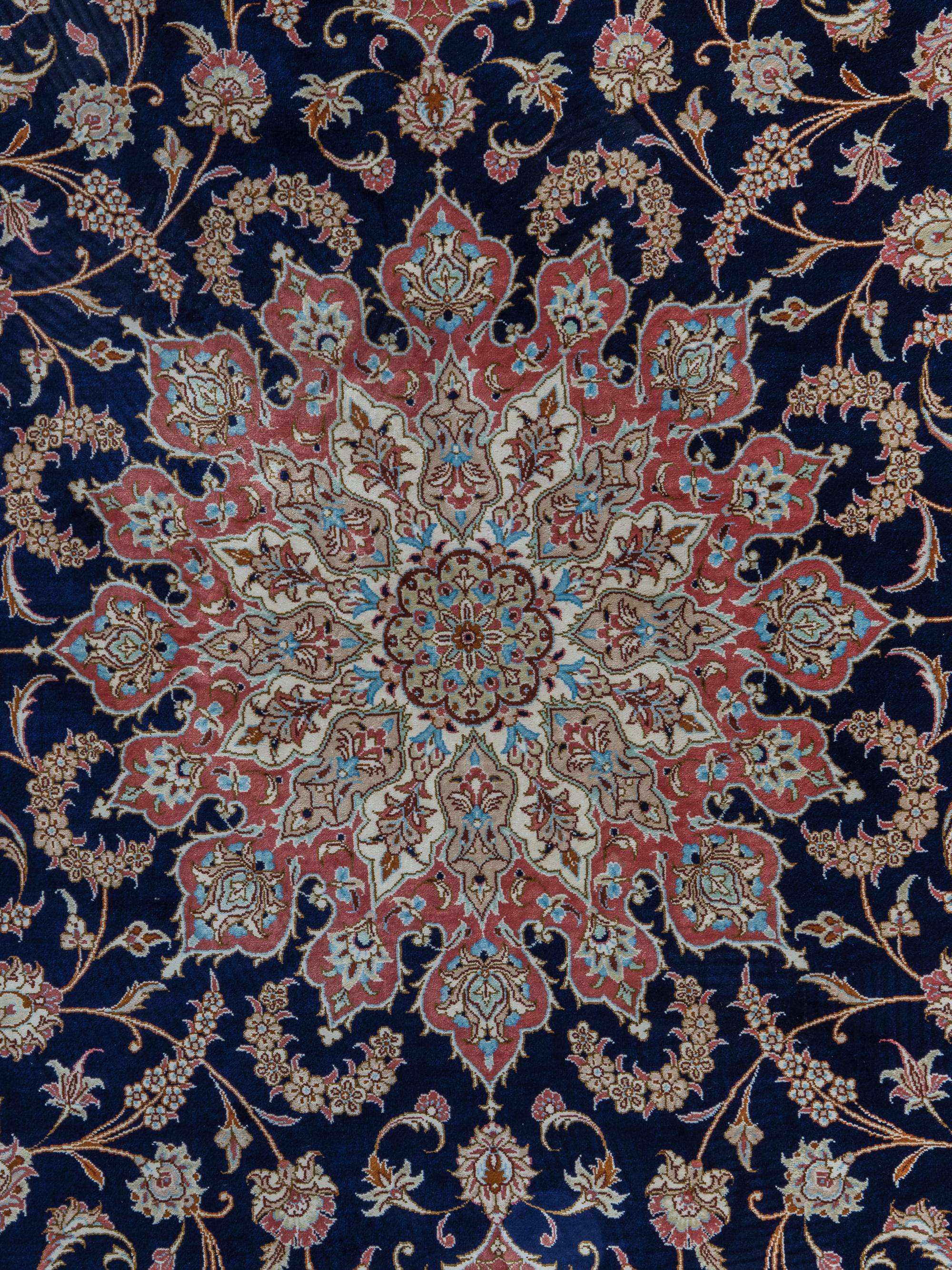 A Tabriz Silk Rug