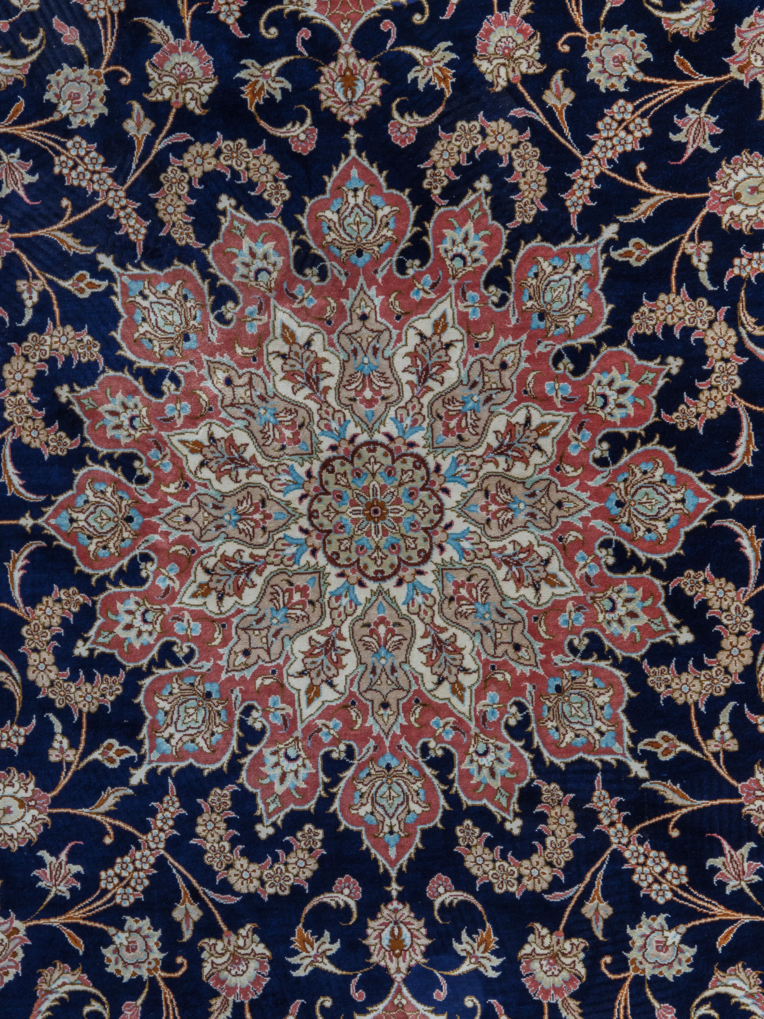 A Tabriz Silk Rug