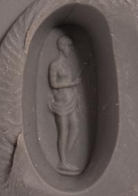 A Roman Banded Agate Intaglio with the Hero Theseus — Set in a gold ring
