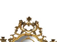 A Pair of Italian Rococo Style Giltwood Mirrors