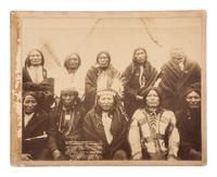 [NATIVE AMERICANS]. GRABILL, J.H., photographer. Indian Chiefs who counciled with Gen. Miles and settled the Indian War . Deadwood, SD: 1891.