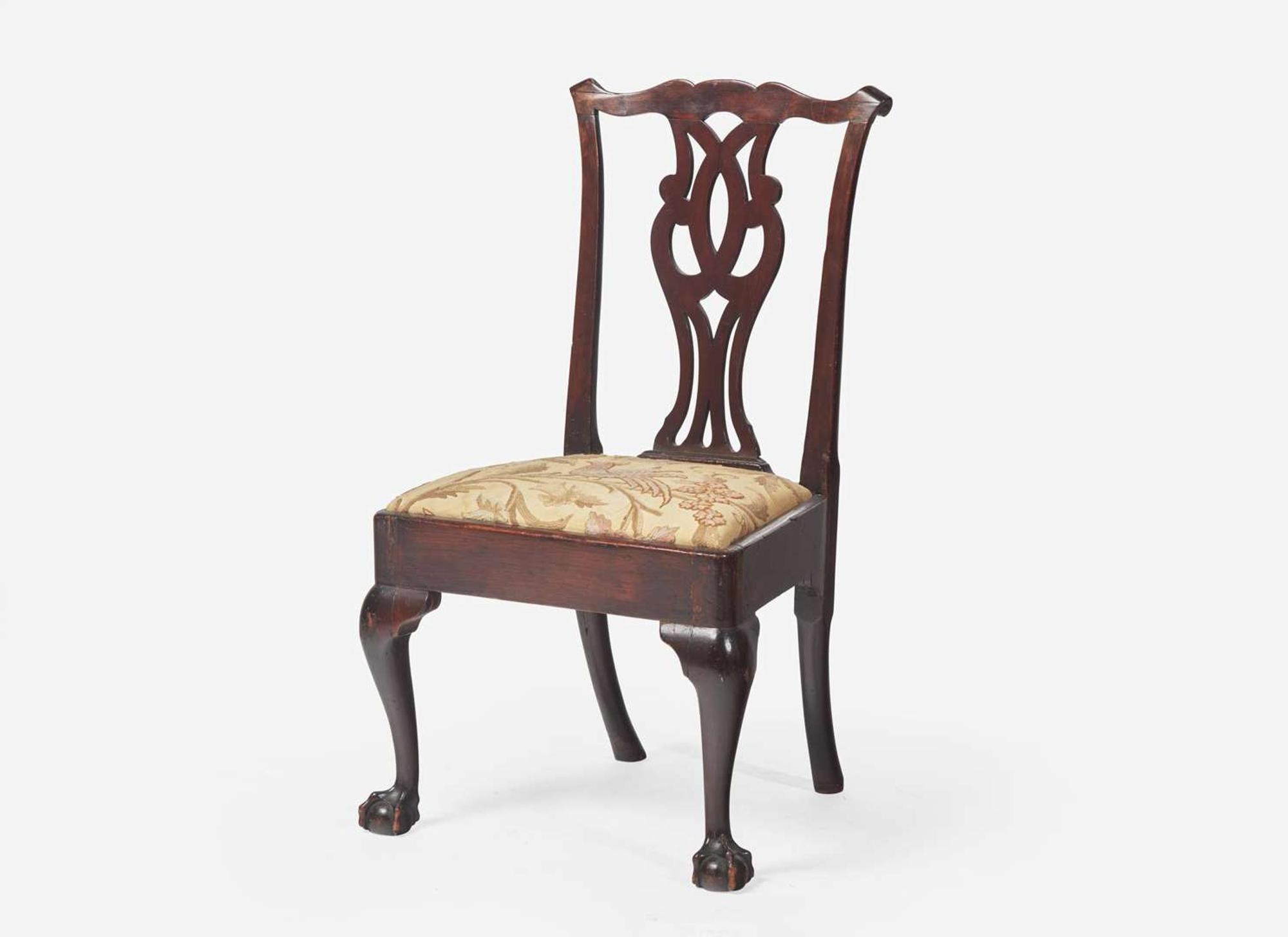 A Chippendale carved mahogany side chair, possibly Southern, late 18th century
