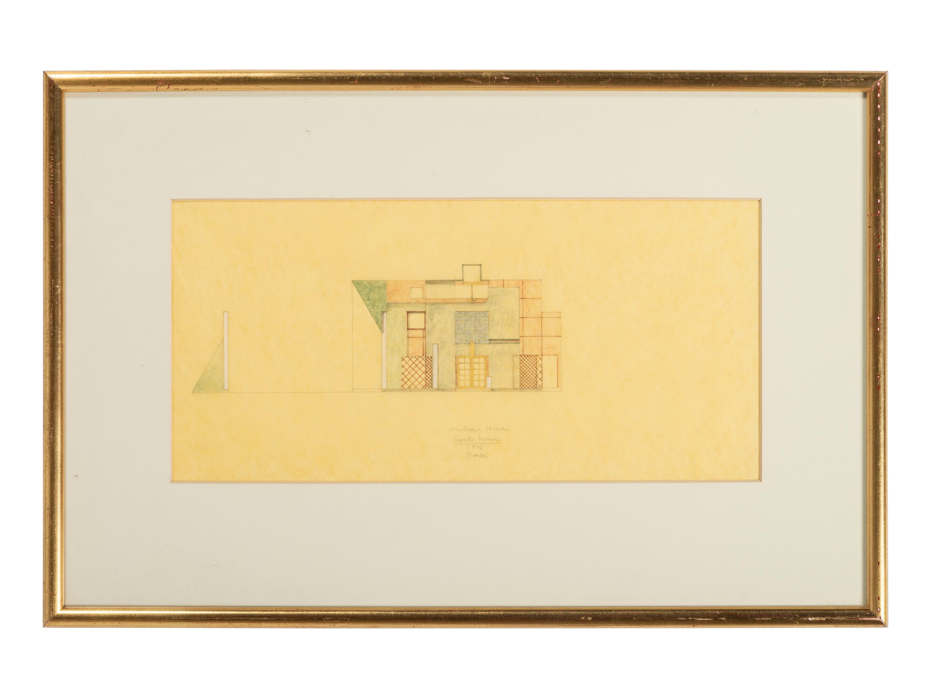 Group of 8 Architectural Drawings from The Crooks' House, 1976