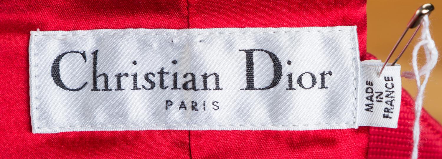A Christian Dior Red Skirt Suit, Size 10.