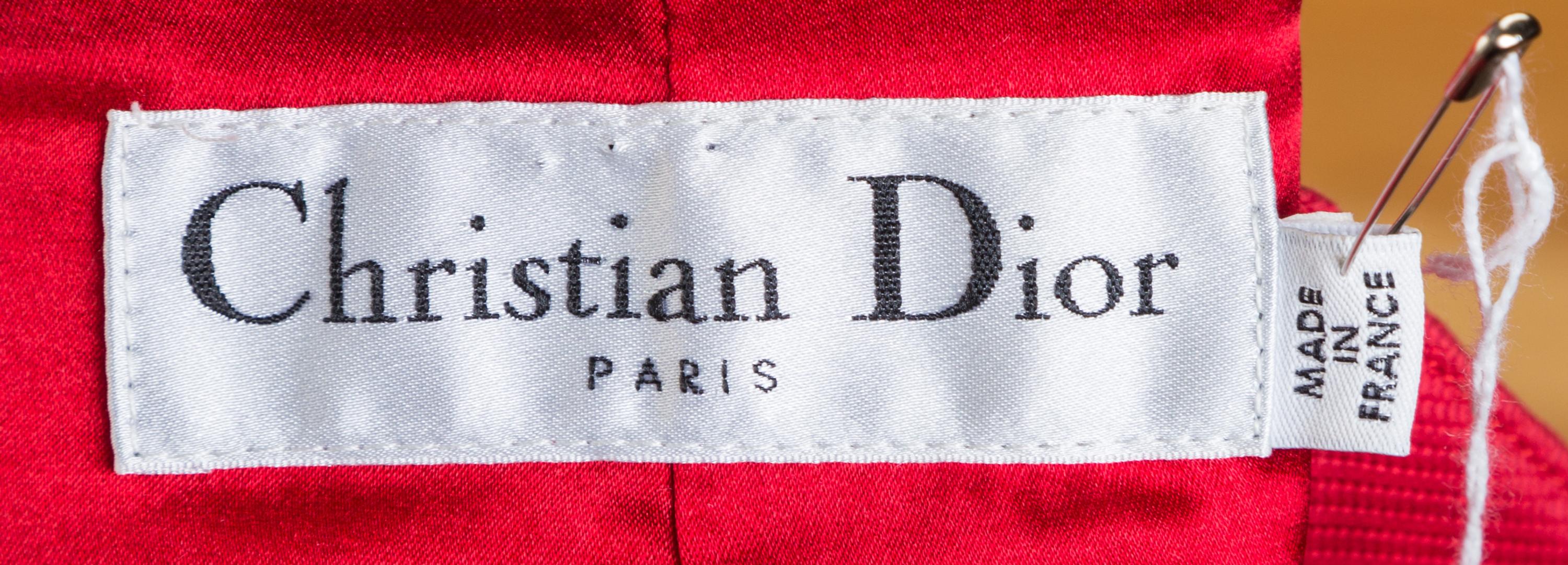 A Christian Dior Red Skirt Suit, Size 10.