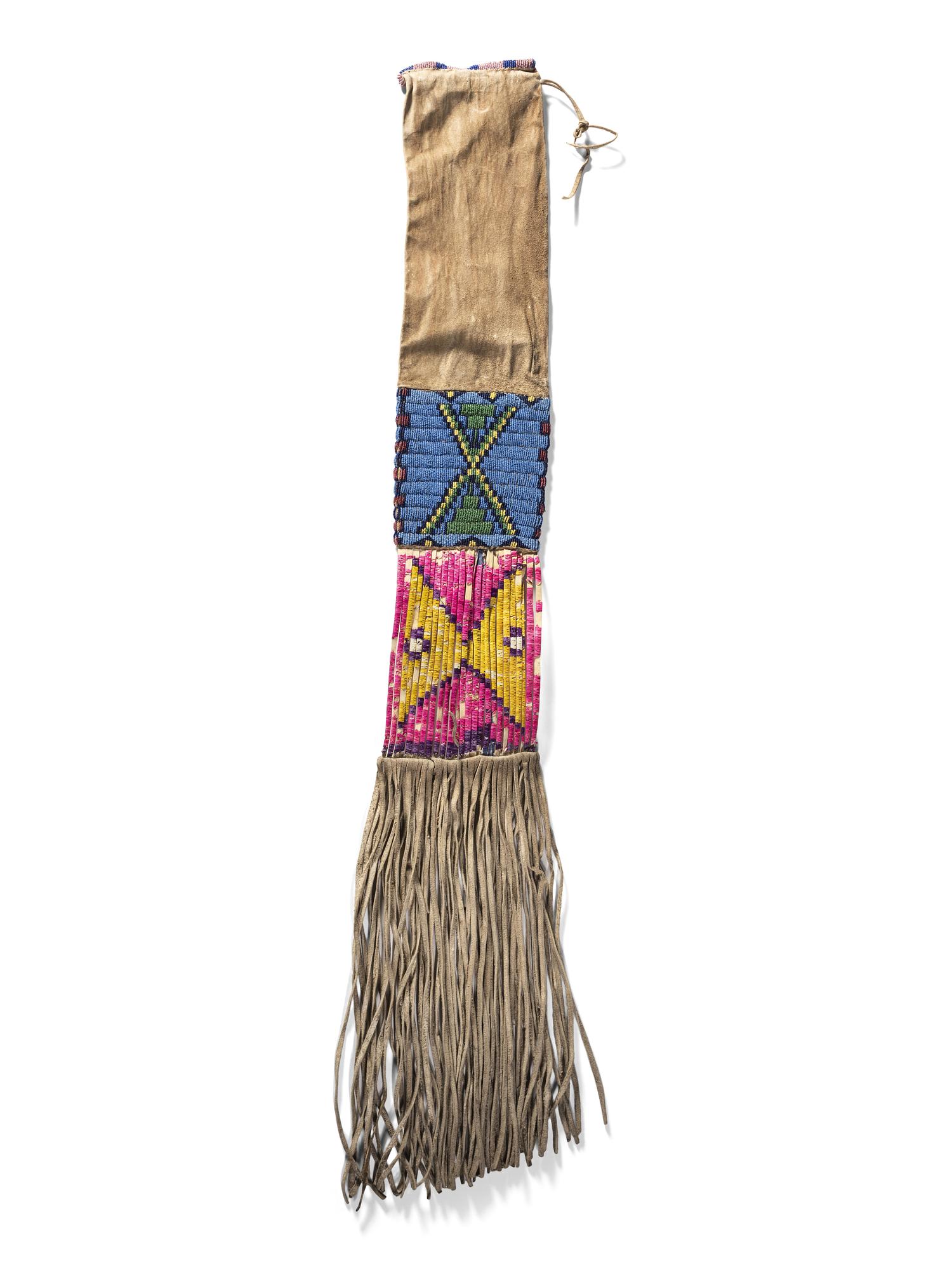 Sioux Beaded and Quilled Tobacco Bag
