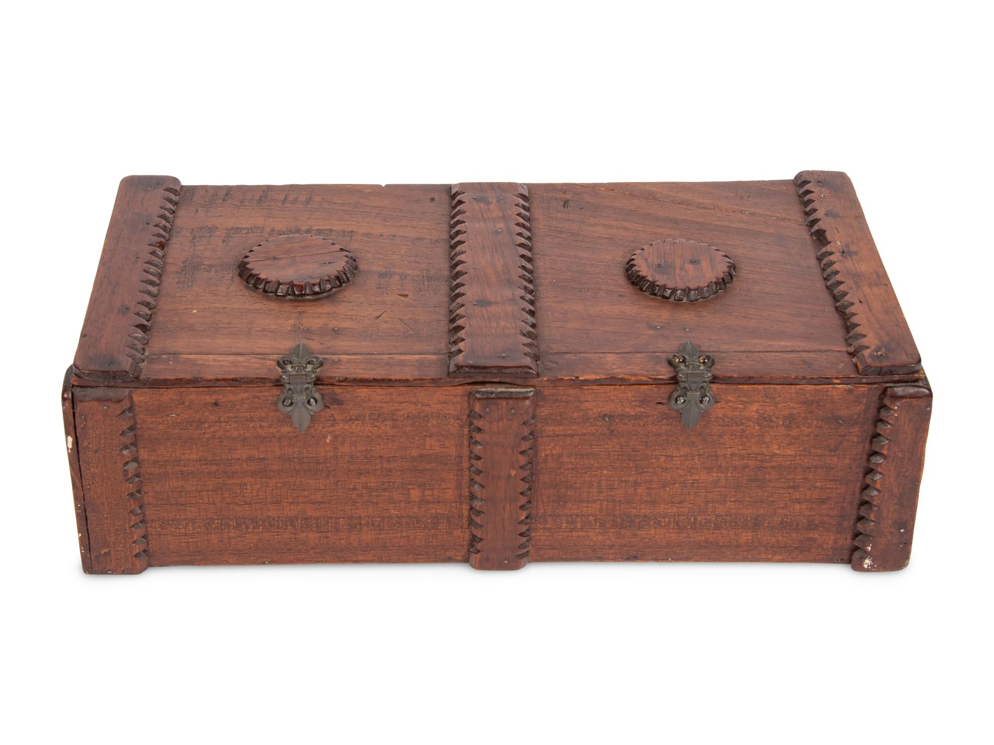 A Hardwood Table Casket