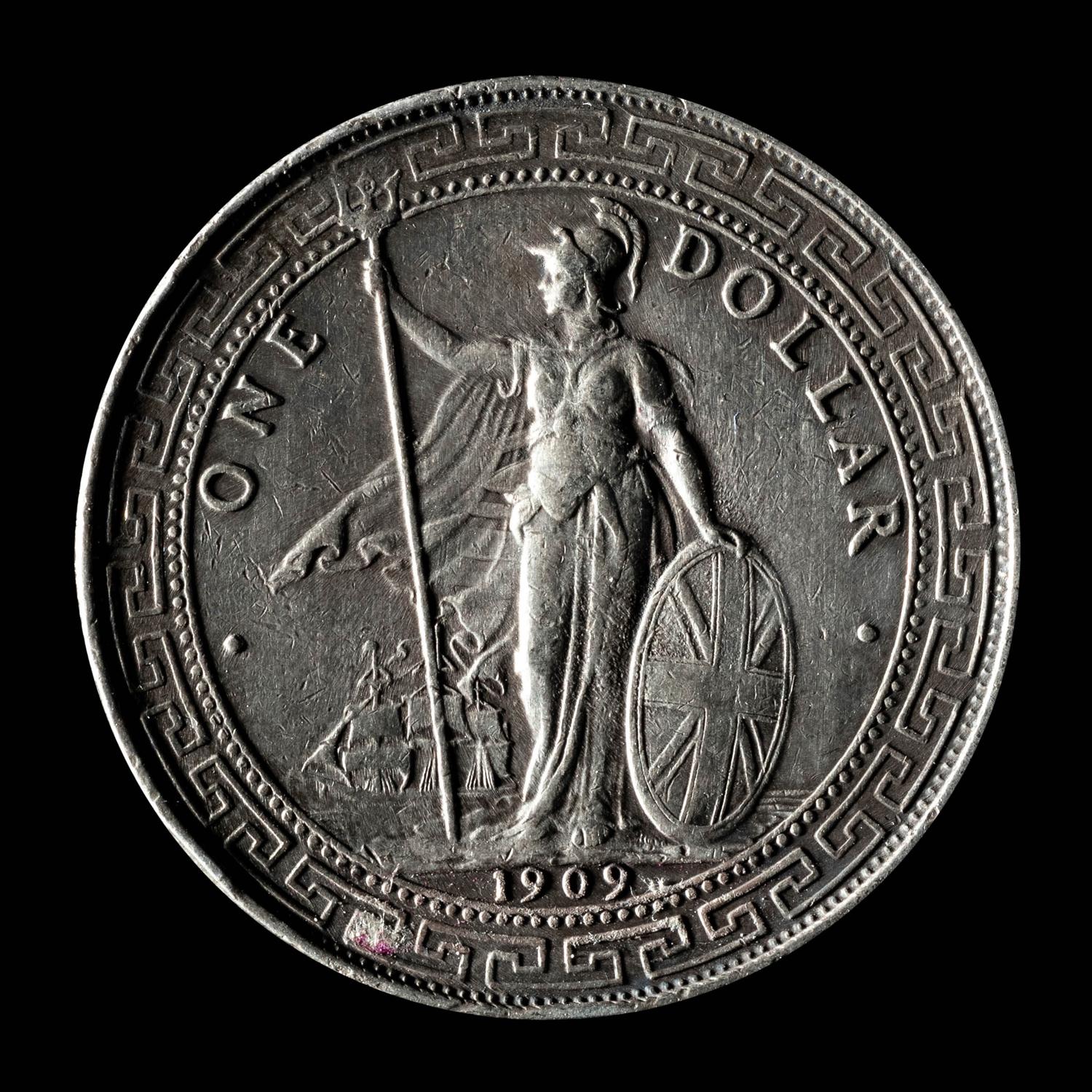 A United Kingdom: Hong Kong 1909-B Silver Trade Dollar