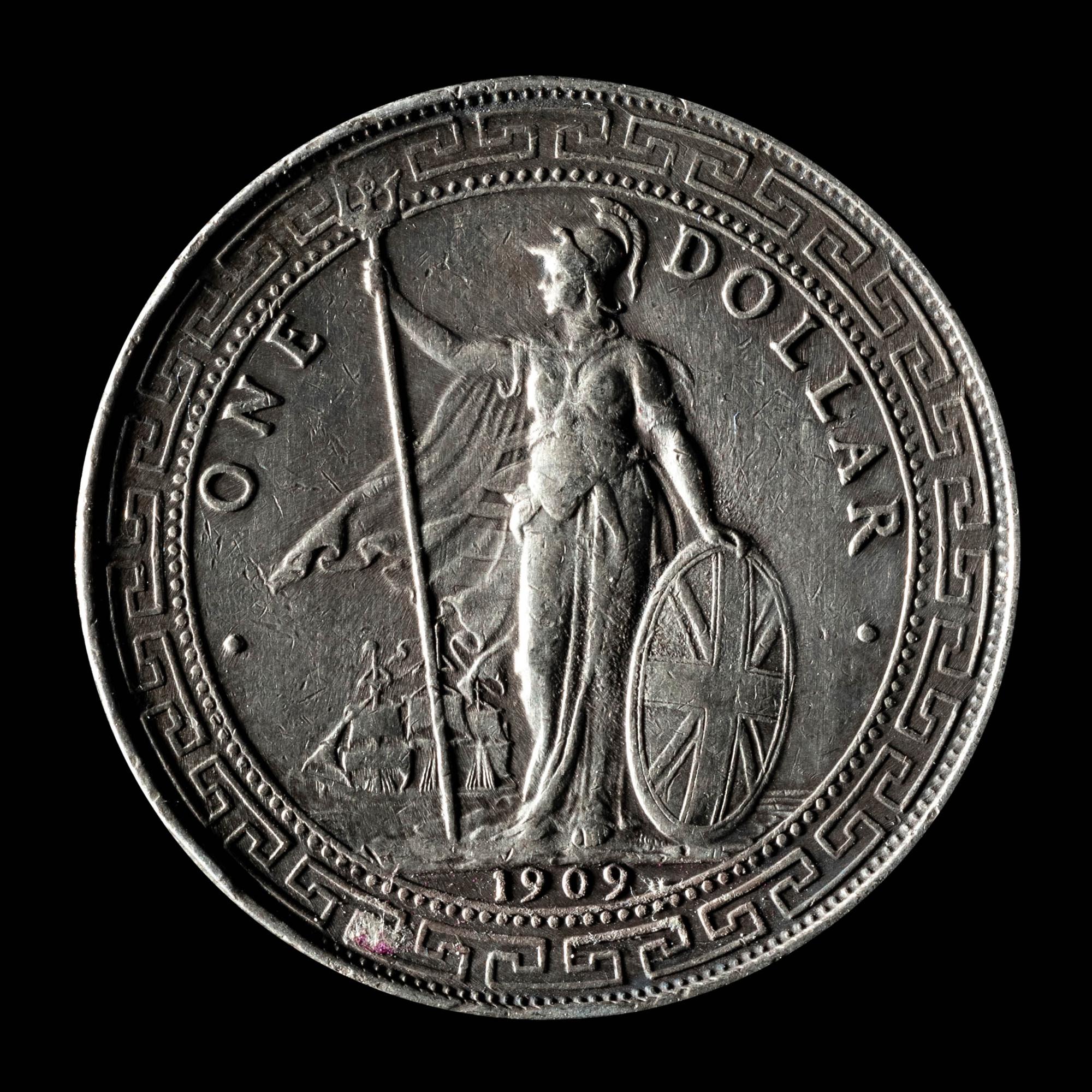 A United Kingdom: Hong Kong 1909-B Silver Trade Dollar