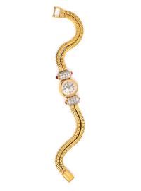 Jaeger-LeCoultre, Retro Diamond and Ruby Wristwatch