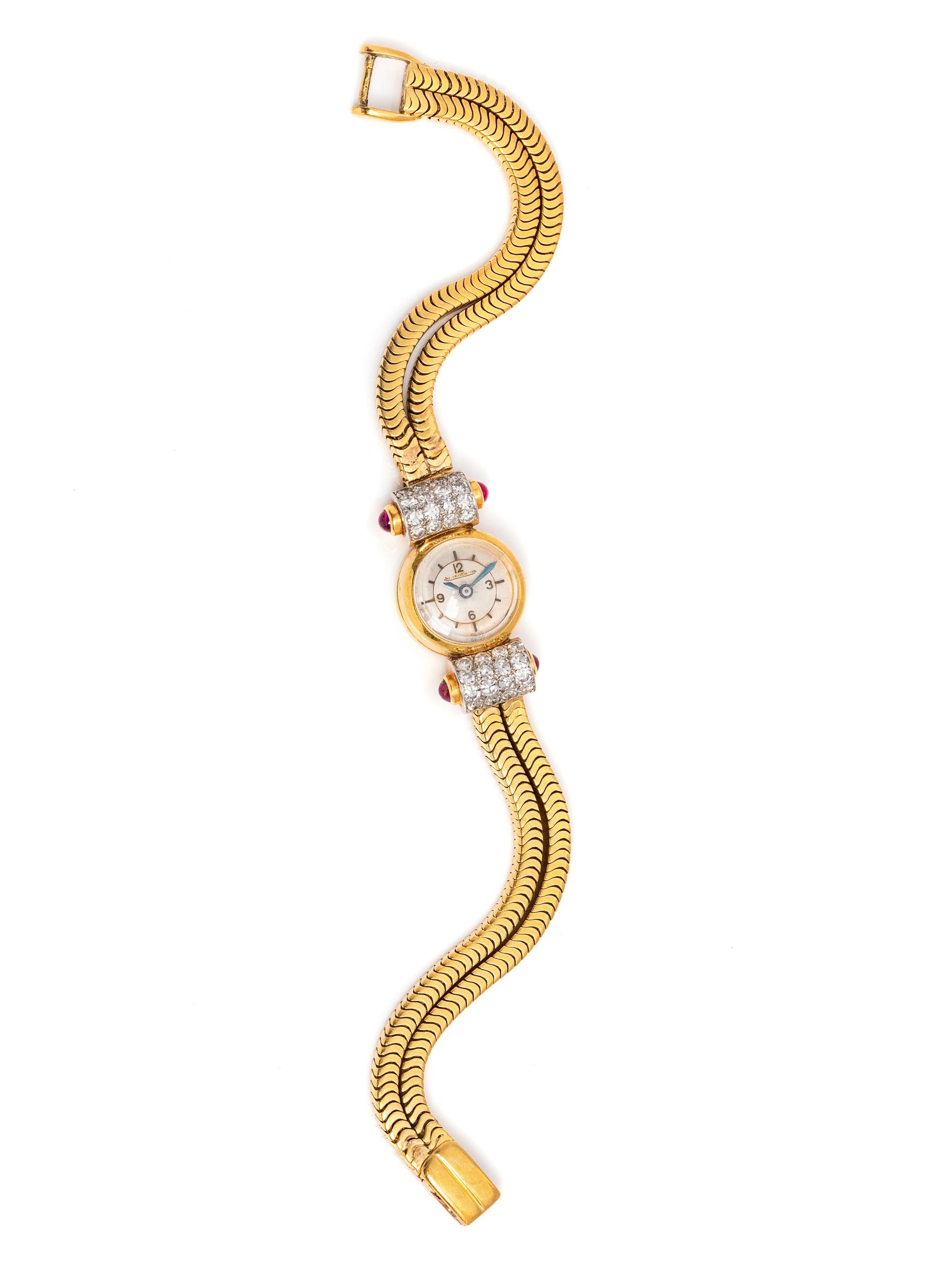 Jaeger-LeCoultre, Retro Diamond and Ruby Wristwatch