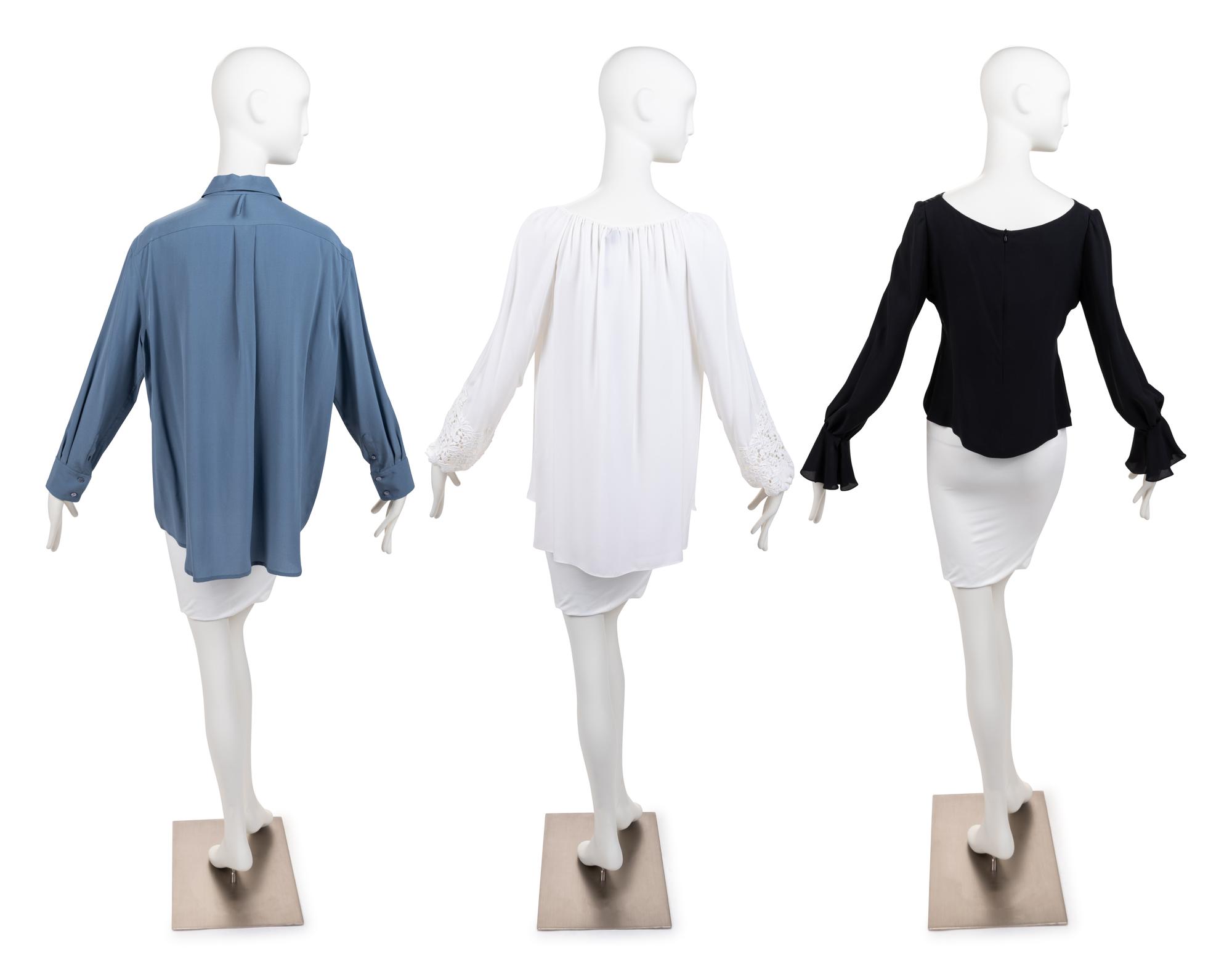 Three Designers Tops: One Hermès, One Tahari, One Carolina Herrera, 2000-10s