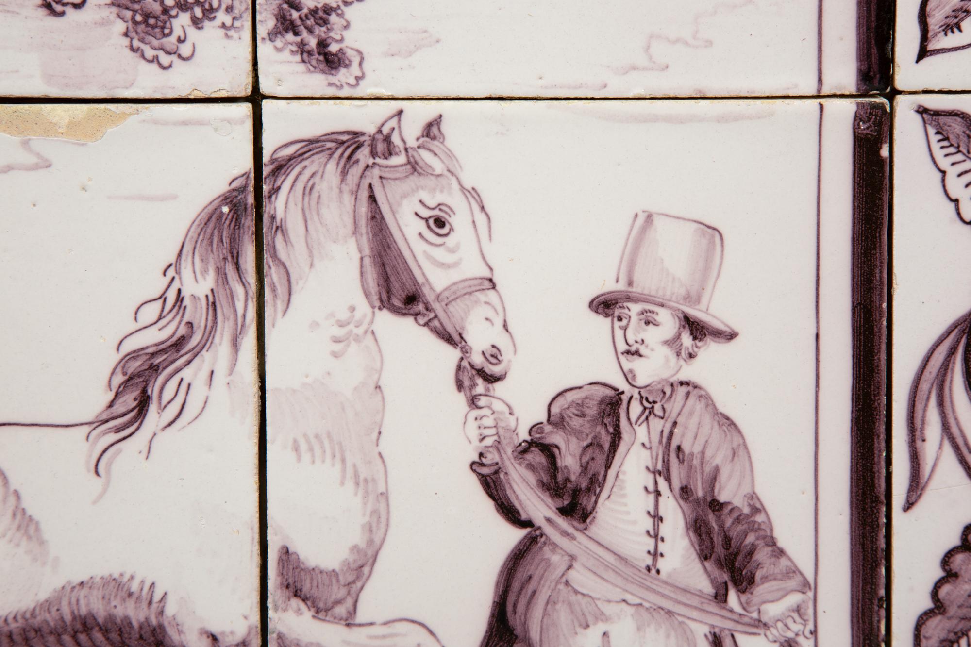 A Pair of Delftware Tile Plaques
