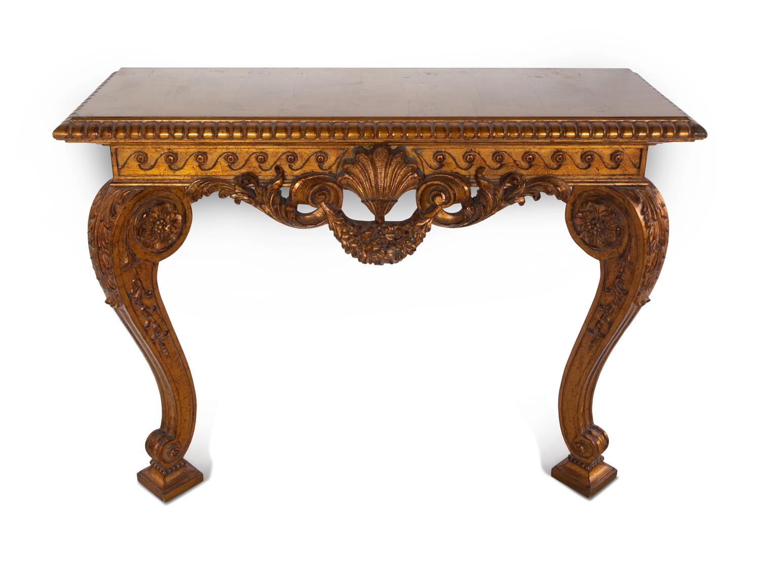 A George II Style Giltwood Console Table in the Manner of William Kent