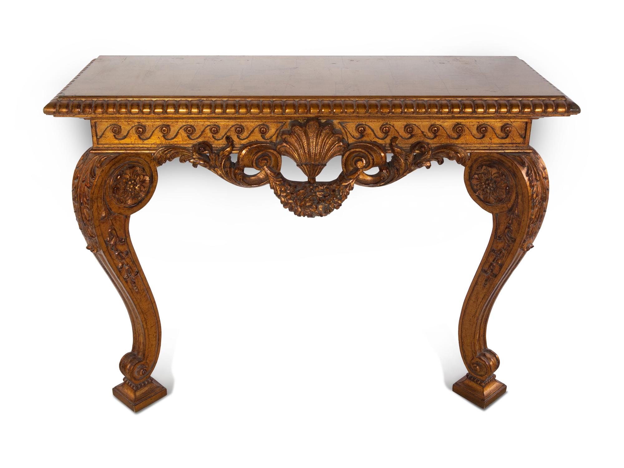 A George II Style Giltwood Console Table in the Manner of William Kent