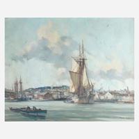 Gordon Hope Grant (American, 1875-1962) Coaster in Port