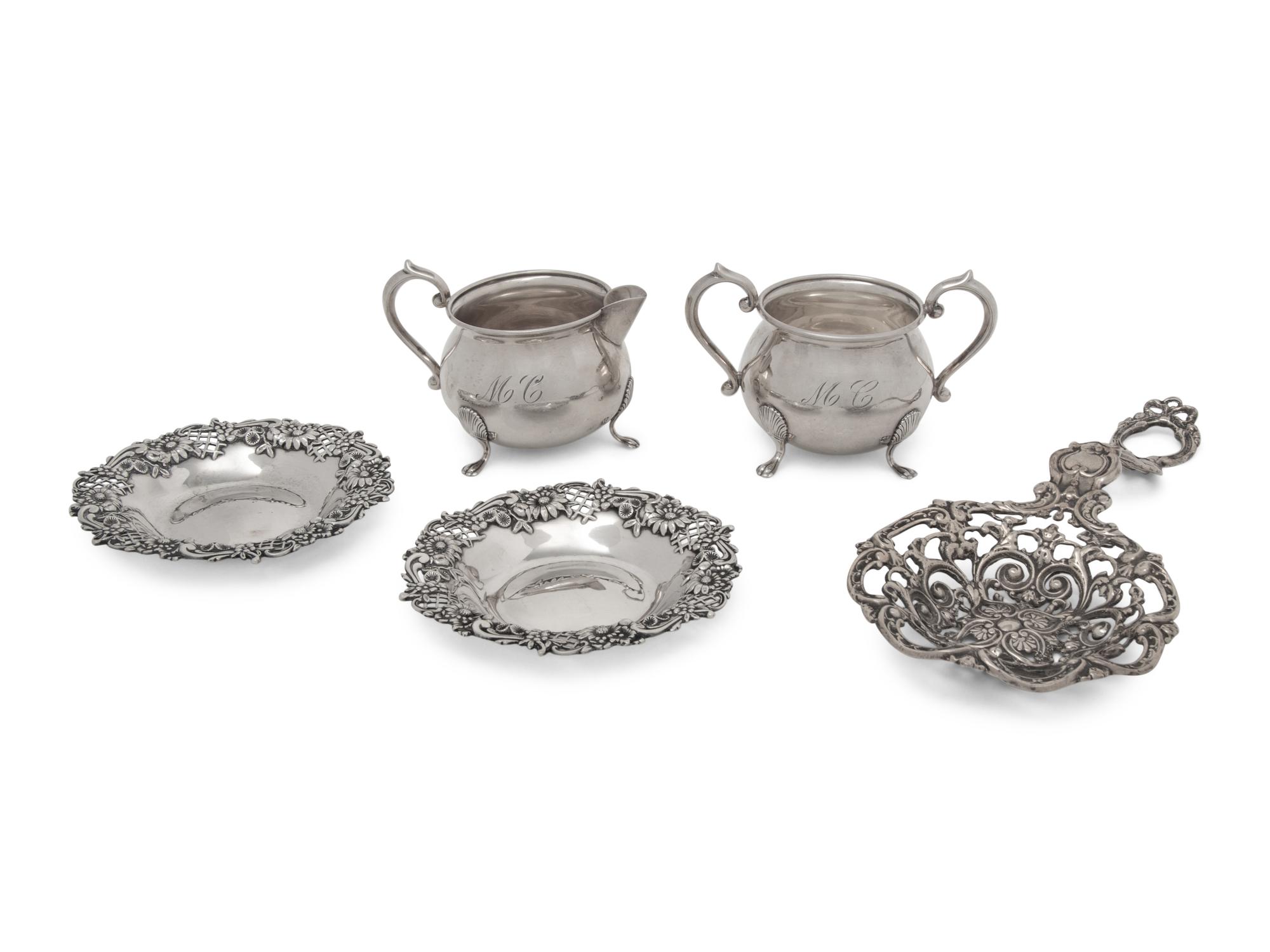 A Collection of Ten American Silver Serving Articles