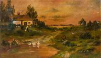 A Group of Seven Decorative Paintings