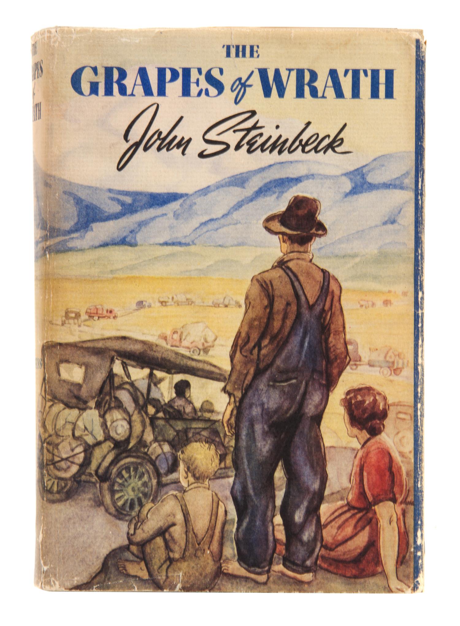 STEINBECK, JOHN. The Grapes of Wrath. New York, 1939. First ed., first issue jacket.