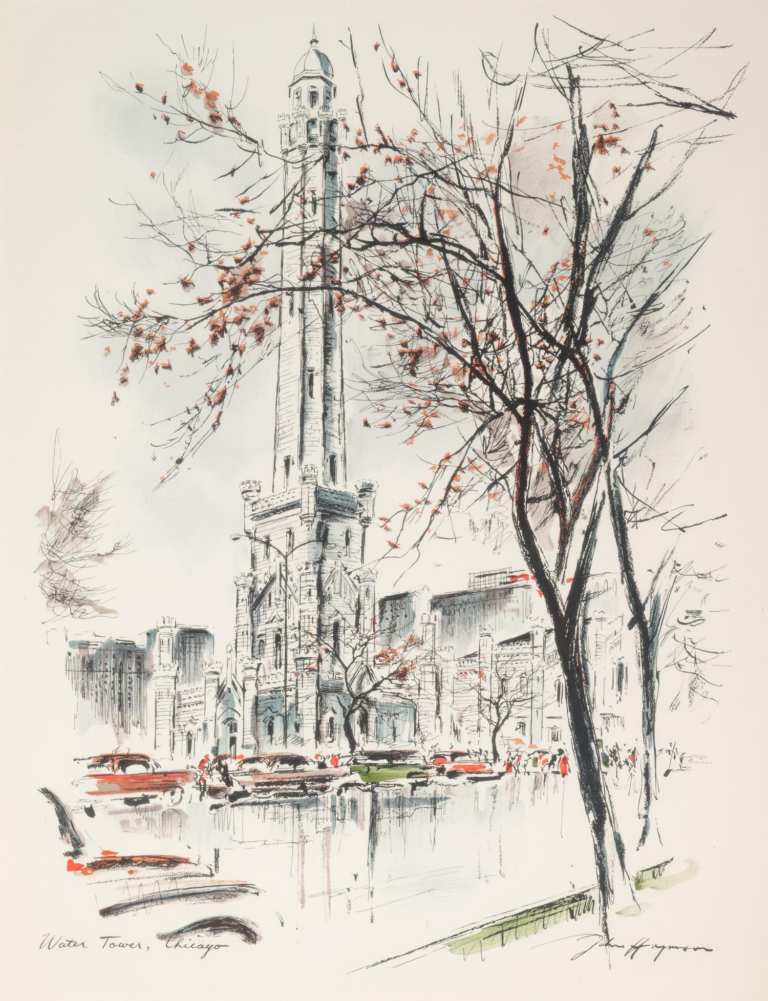 A Pair of Color Lithographs by John Haymson (American, 1902-1980)