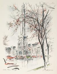 A Pair of Color Lithographs by John Haymson (American, 1902-1980)