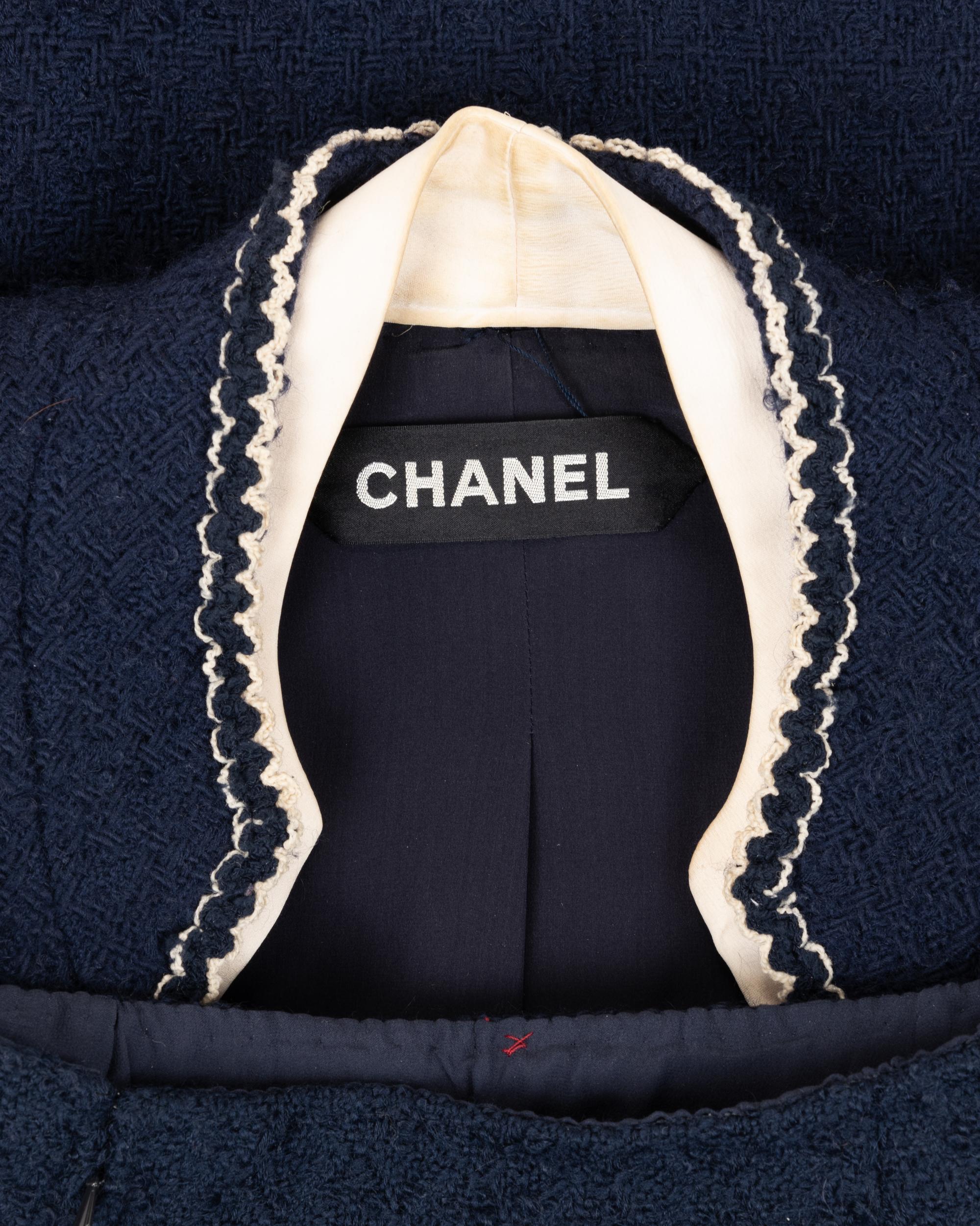 Chanel Haute Couture Wool Tweed Skirt Suit with Removable Facings, Spring/Summer 1997