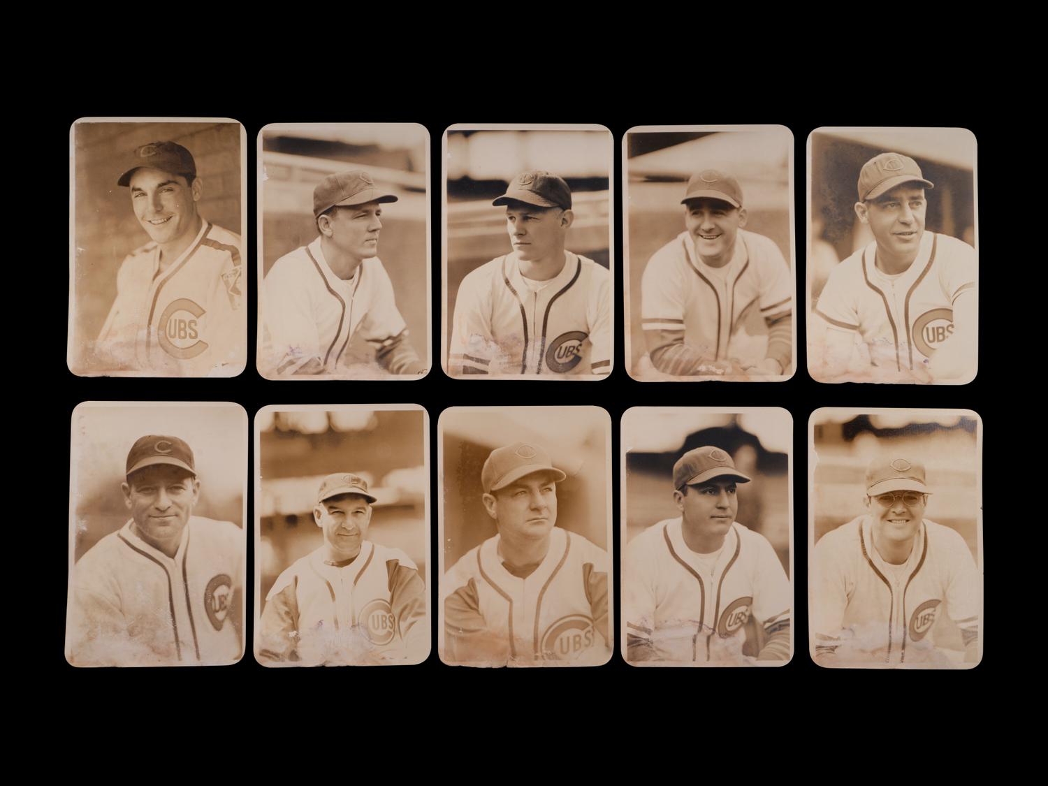 A Group of 44 1940s Original George Burke Chicago Cubs Photographs Owned by Jimmie Wilson,