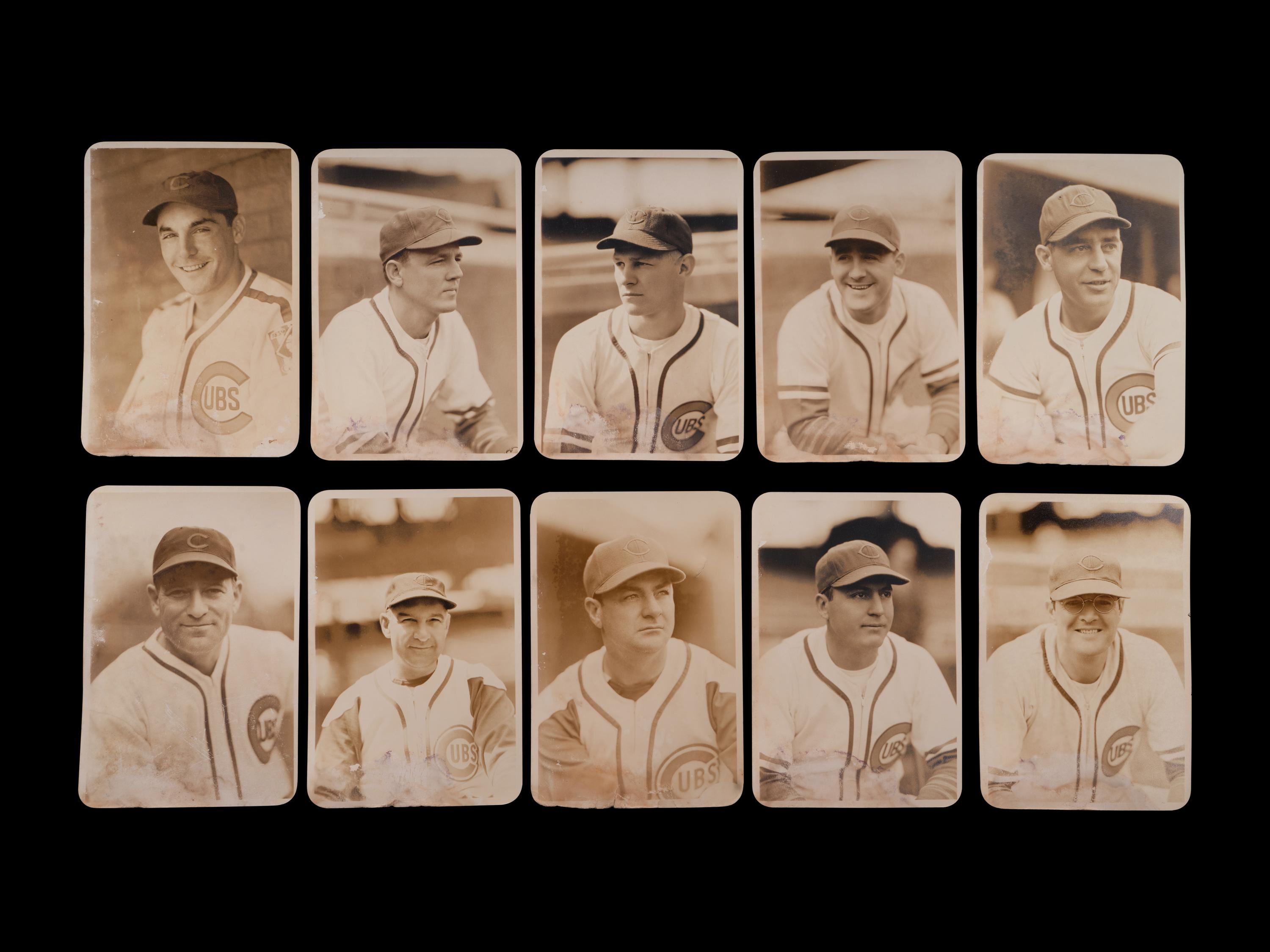 A Group of 44 1940s Original George Burke Chicago Cubs Photographs Owned by Jimmie Wilson,