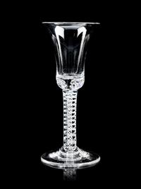A Group of Five English Opaque Twist Wine Glasses