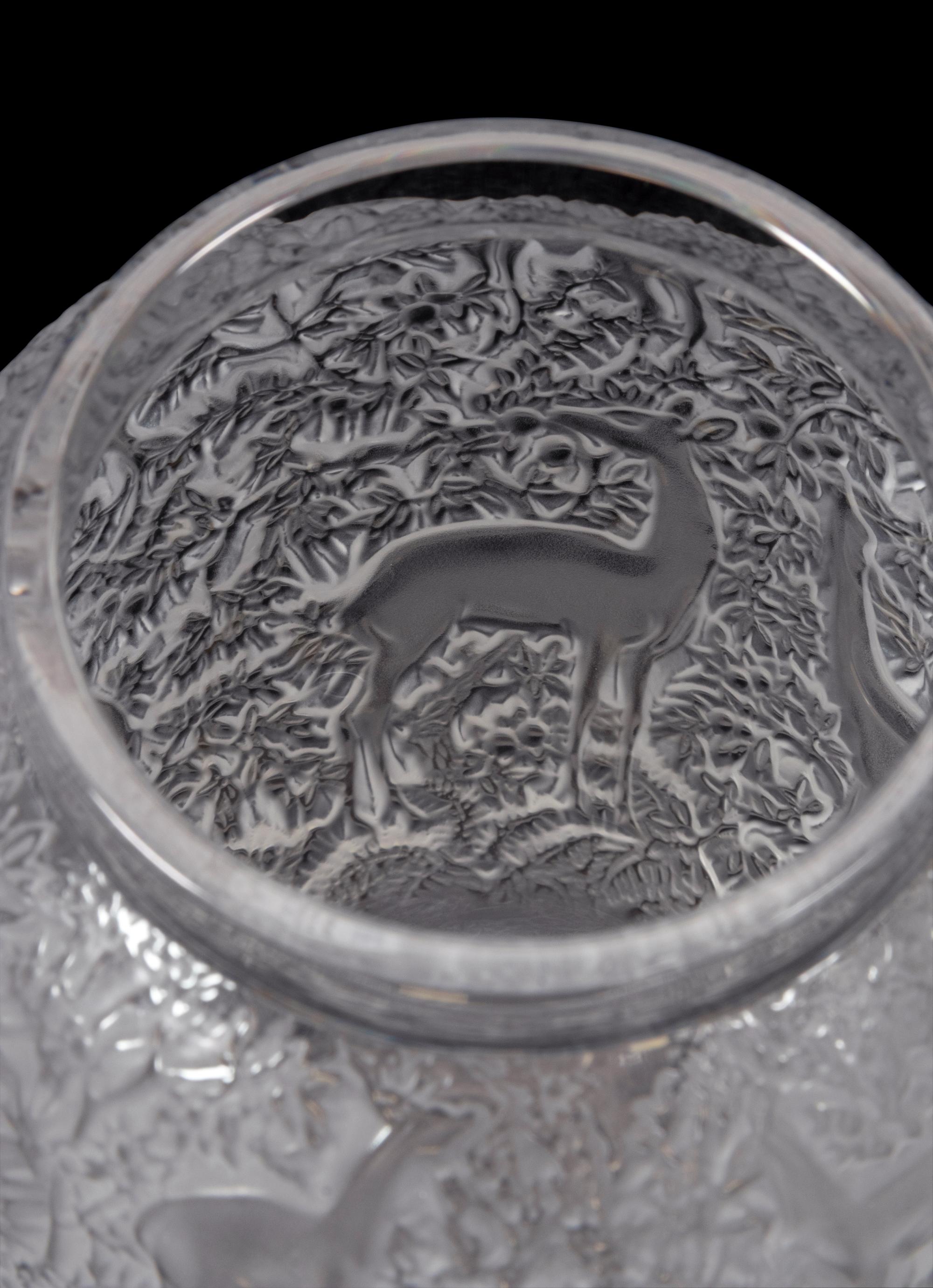 A Pair of Lalique Biches Vases