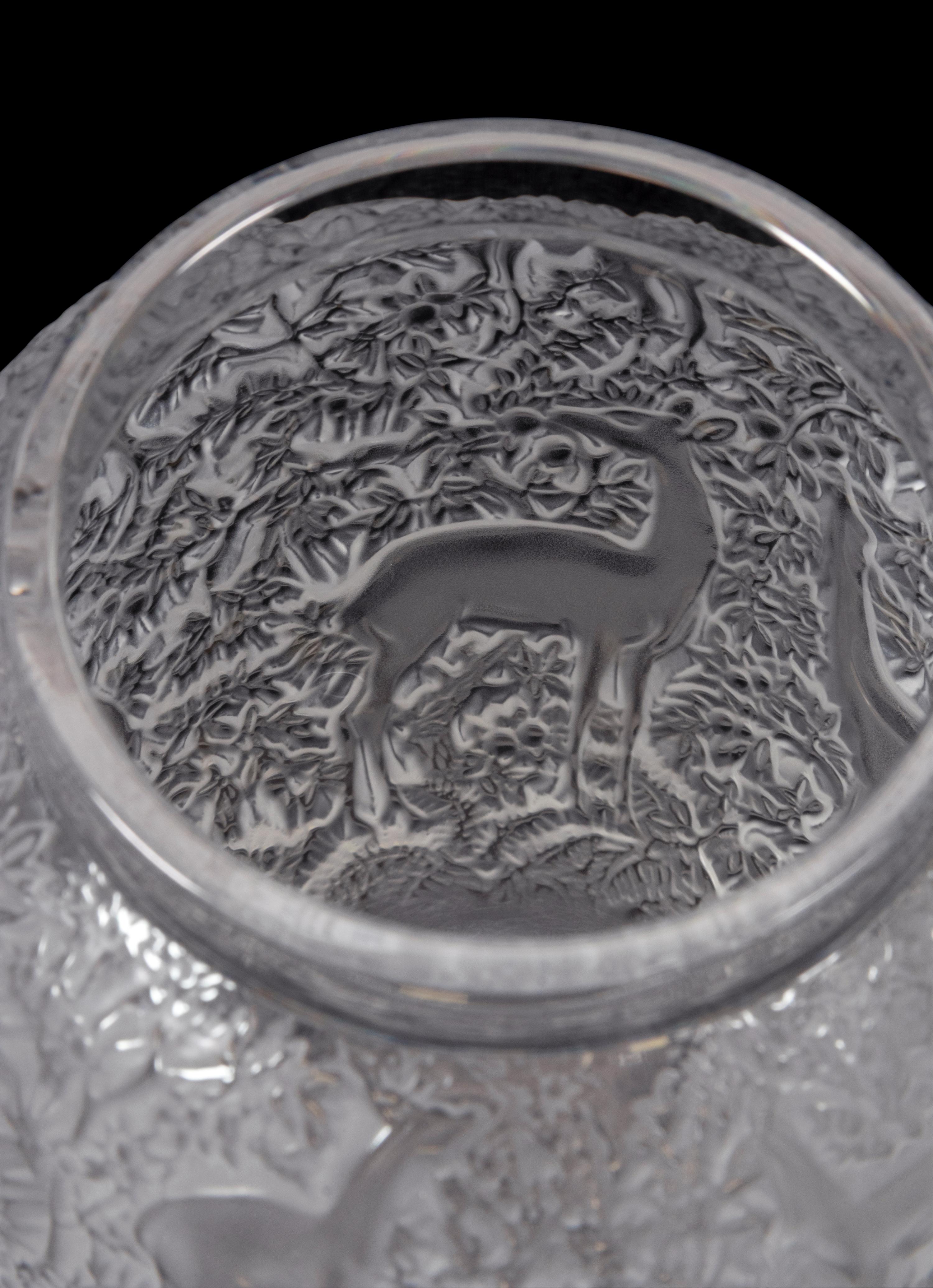 A Pair of Lalique Biches Vases