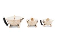An Art Deco Chromed Metal Tea Set