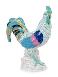 A Large Herend Porcelain Rooster