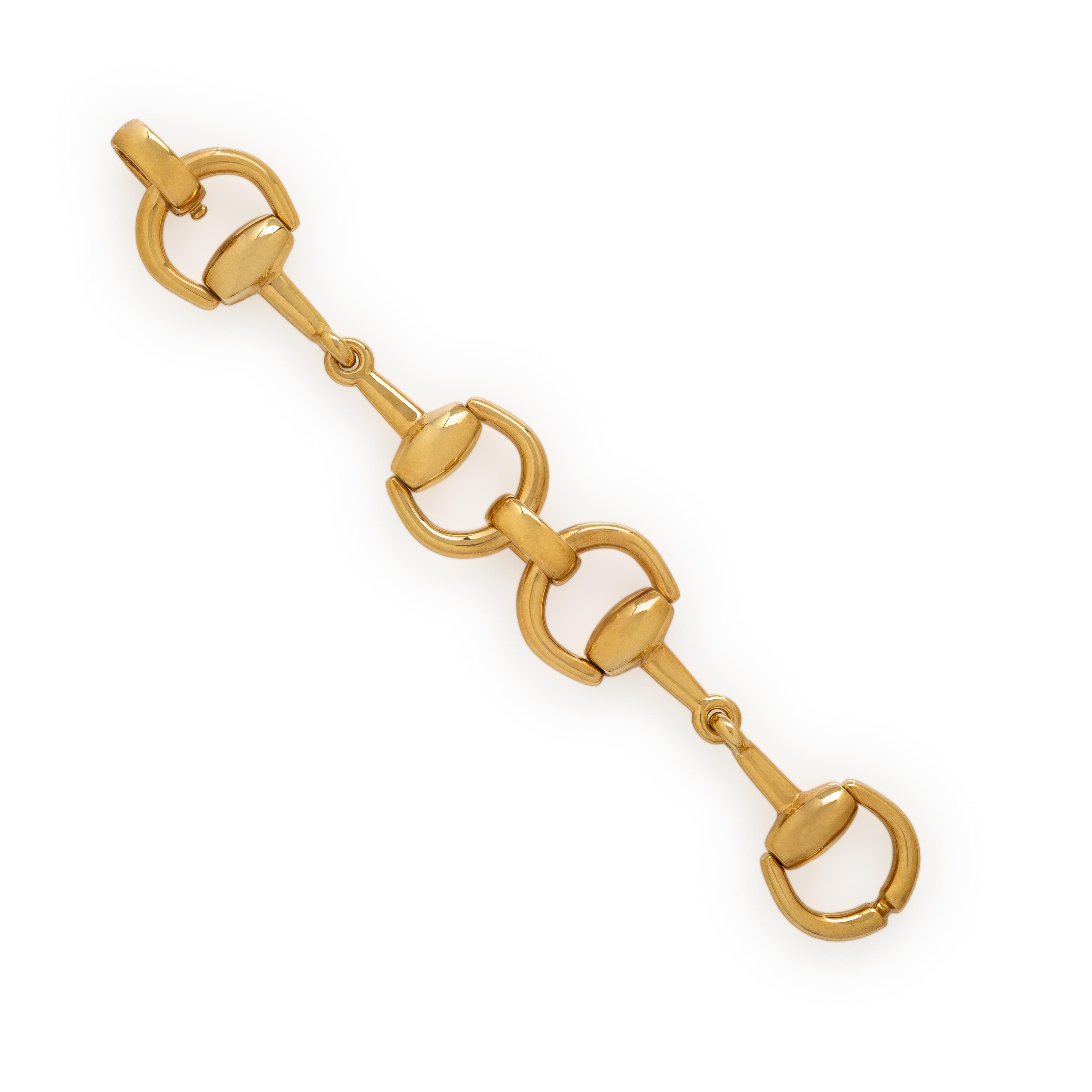Gucci, Yellow Gold Horsebit Link Bracelet