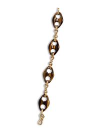 YELLOW GOLD AND TIGER'S EYE BRACELET