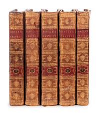 [TRAVEL & EXPLORATION]. -- BRUCE, James (1730-1794). -- Travels To Discover The Source of the Nile, In the Years 1768… 1773. Vol. I-IV. -- Select Specimens of Natural History, Collected in Travels to Discover the Source of the Nile, in Egypt, Arabia, Abyssinia, and Nubia . Vol. V. -- Edinburgh: G.G.J. and J. Robinson, 1790.
