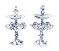 A Pair of Meissen Porcelain Dessert Stands
