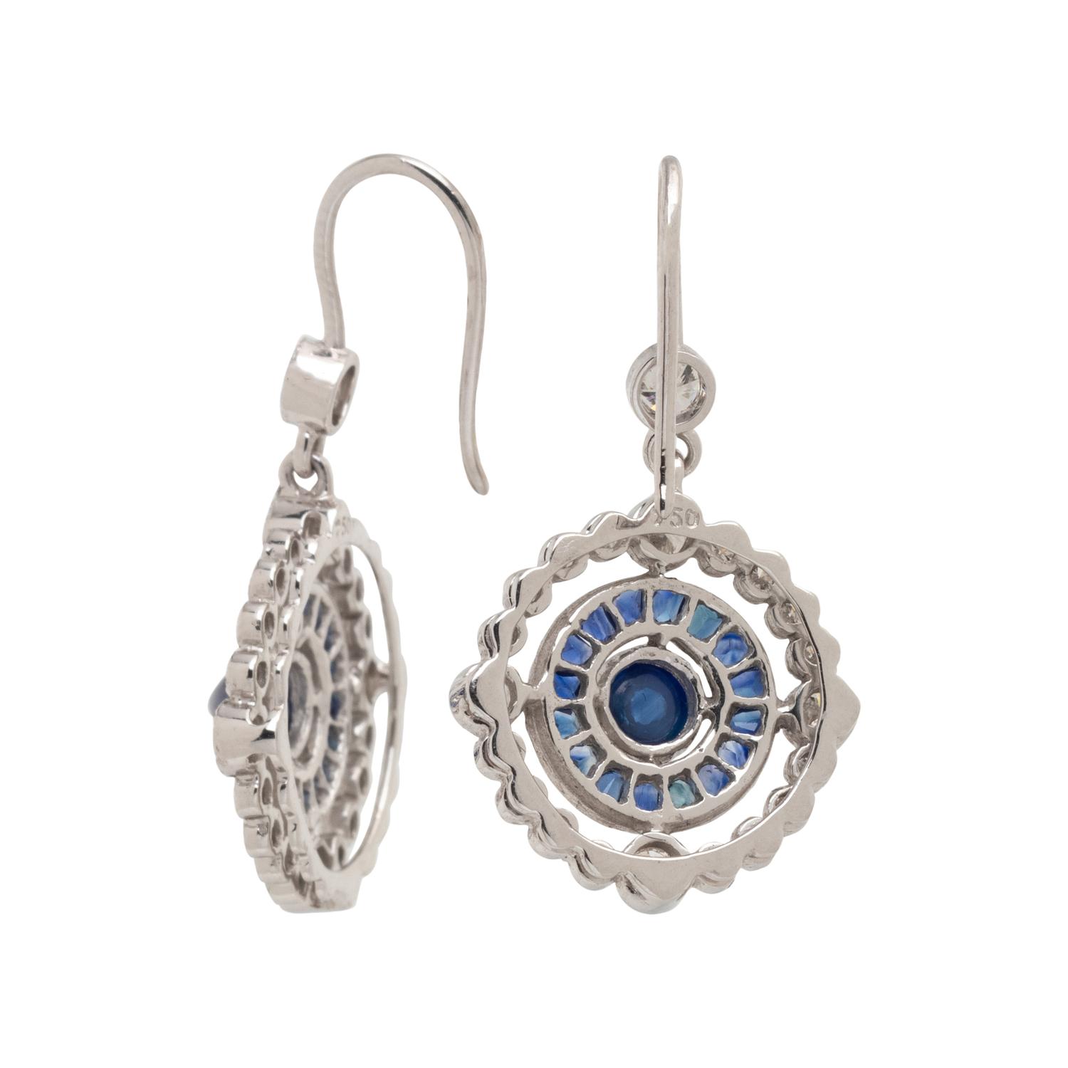 SAPPHIRE AND DIAMOND EARRINGS