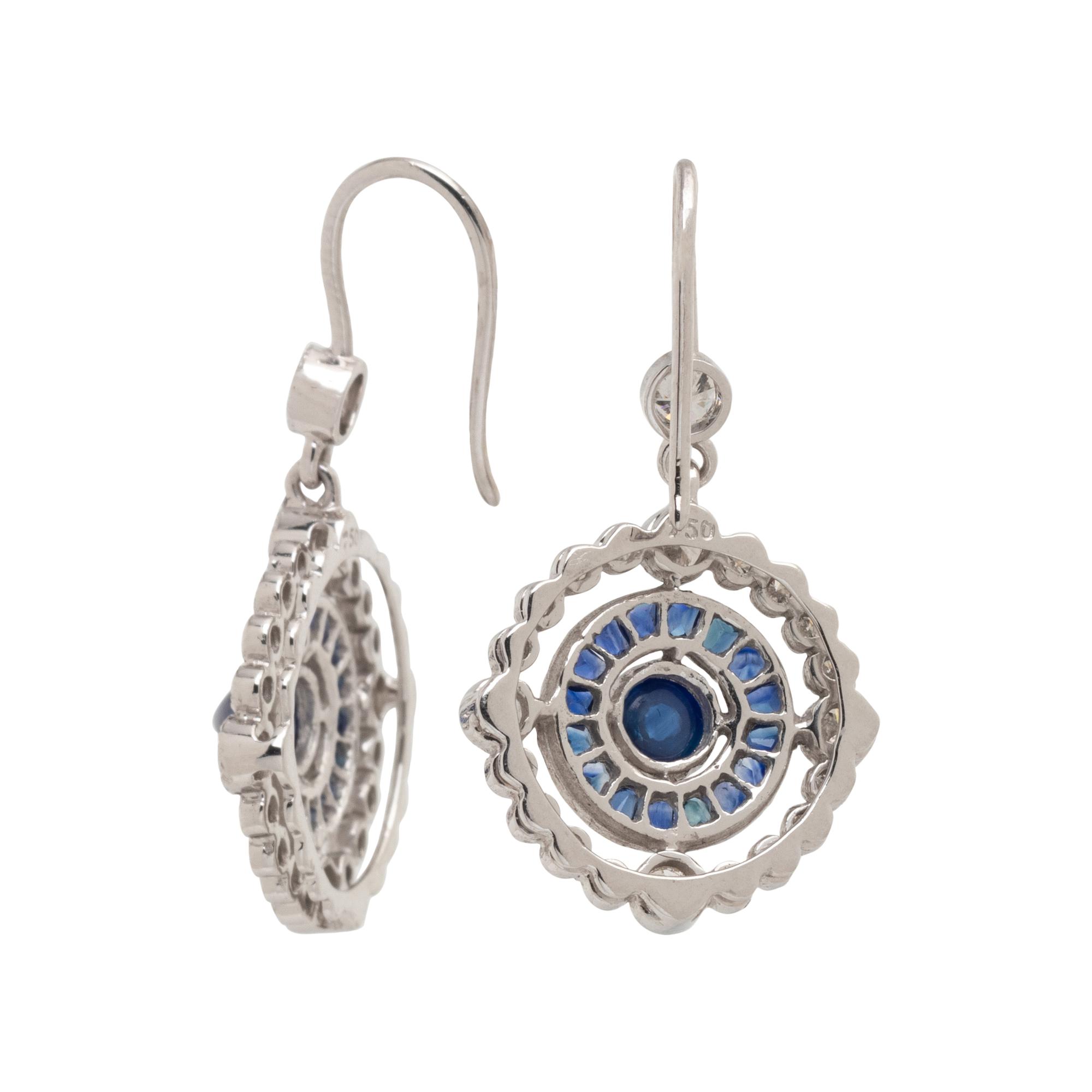 SAPPHIRE AND DIAMOND EARRINGS