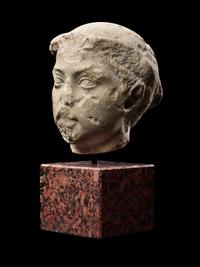A Roman Marble Head of the God Mercury