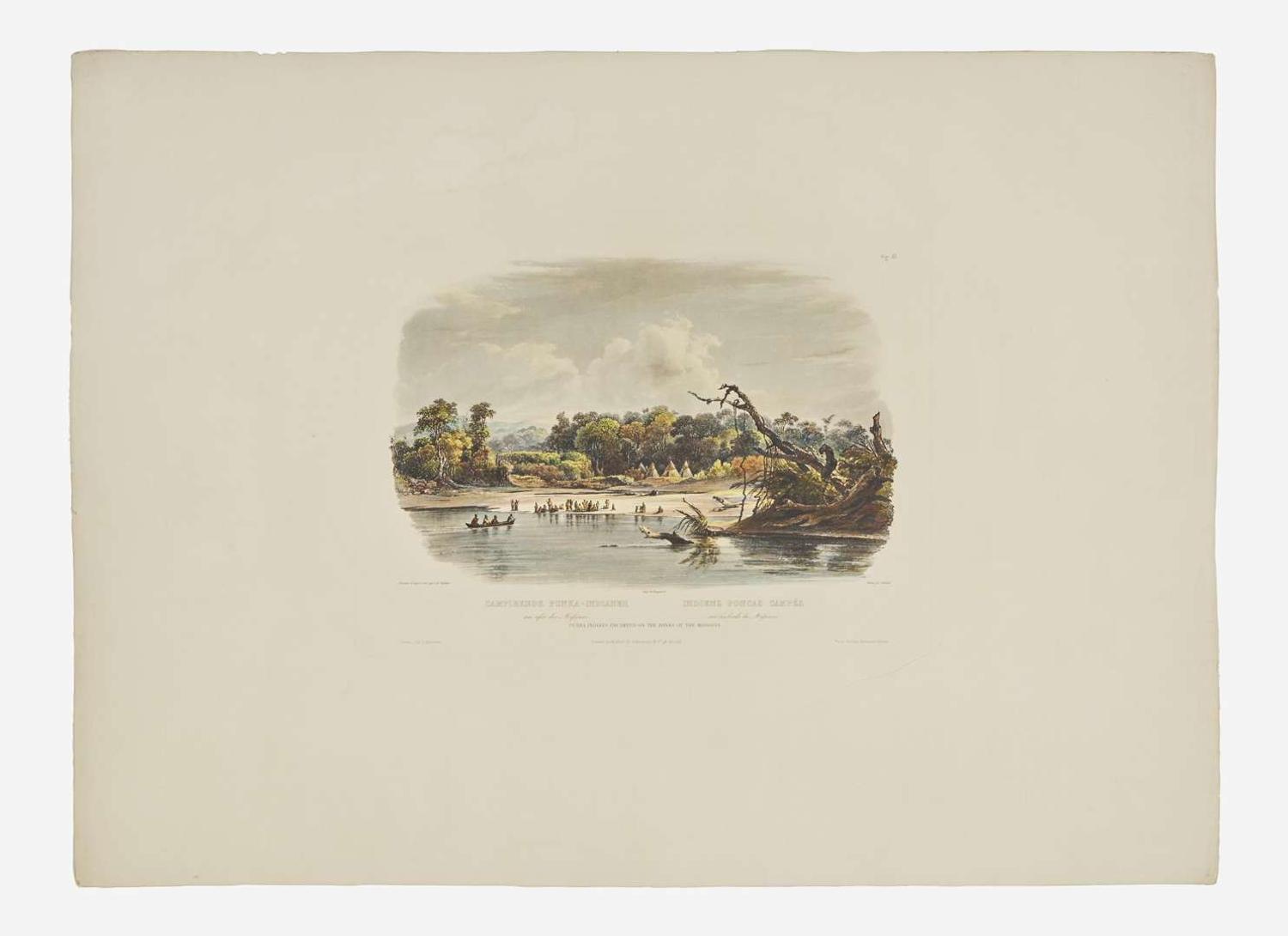 [Native-Americana] Bodmer, Karl: Campirende Punka-Indianer...Punka Indians Encamped on the Banks of the Missouri