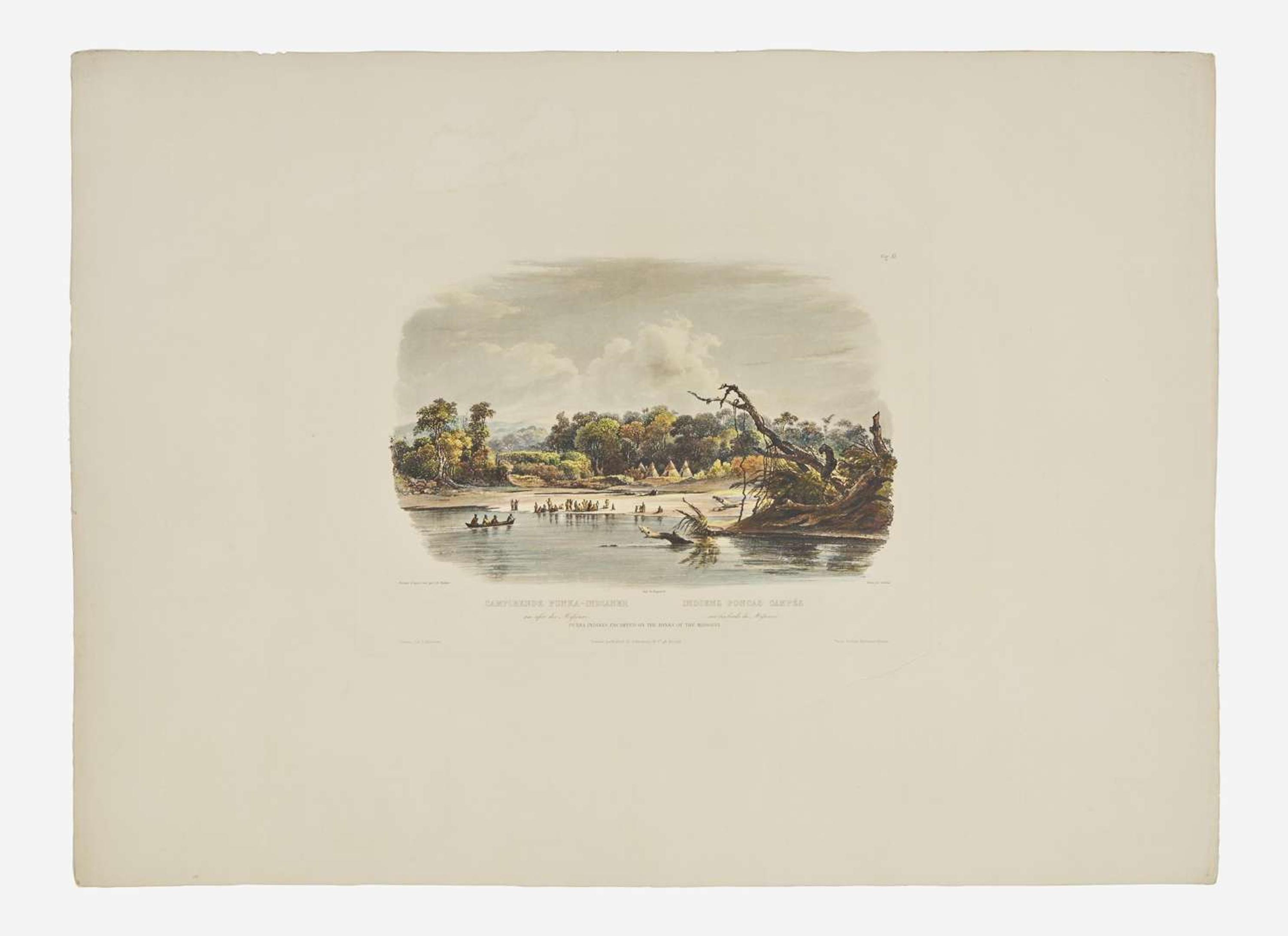 [Native-Americana] Bodmer, Karl: Campirende Punka-Indianer...Punka Indians Encamped on the Banks of the Missouri