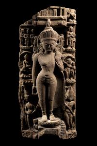 A Khmer Sandstone 'Bodhisattva' Carving