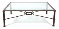 A Contemporary Wrought Iron Occasional Table Height 18 x width 54 x depth 54 inches. — 20TH CENTURY