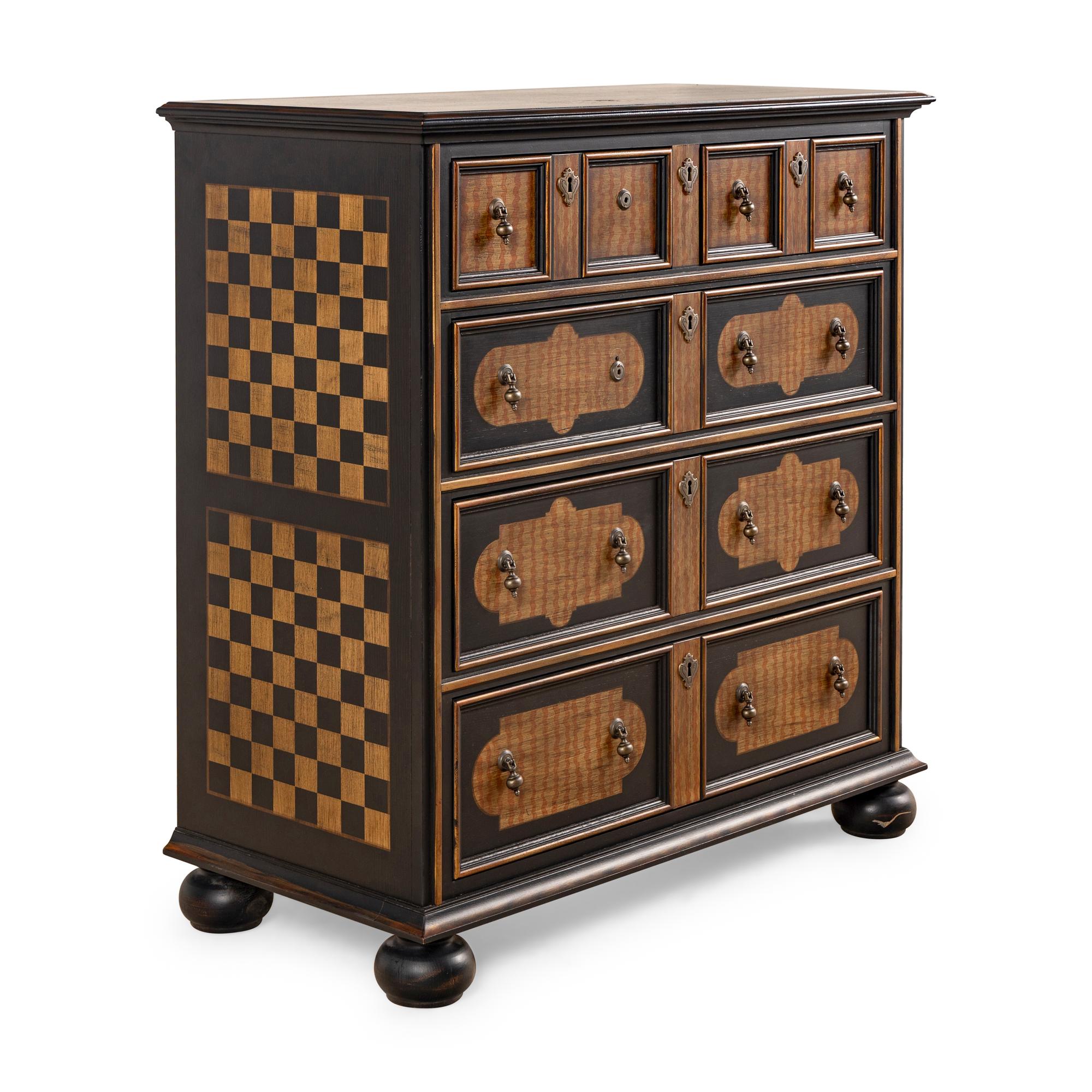 A William and Mary Style Painted Chest of Drawers