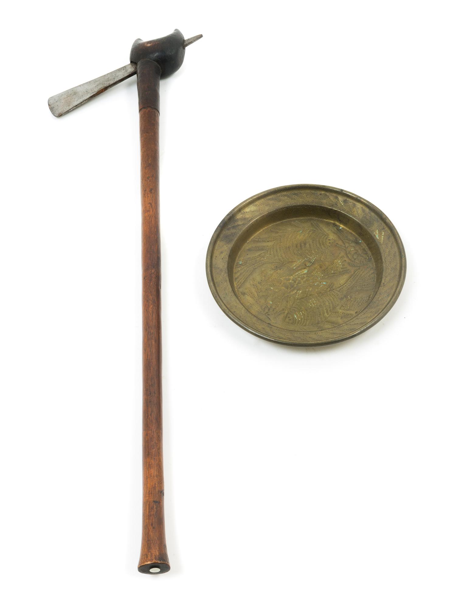 An African Wood and Iron Axe Length 26 3/8 inches. — 19TH/20TH CENTURY