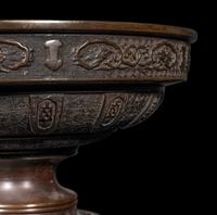 Two Japanese Mixed Metal Flower Pots, Usubata