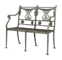 A Painted Metal Garden Furniture Suite